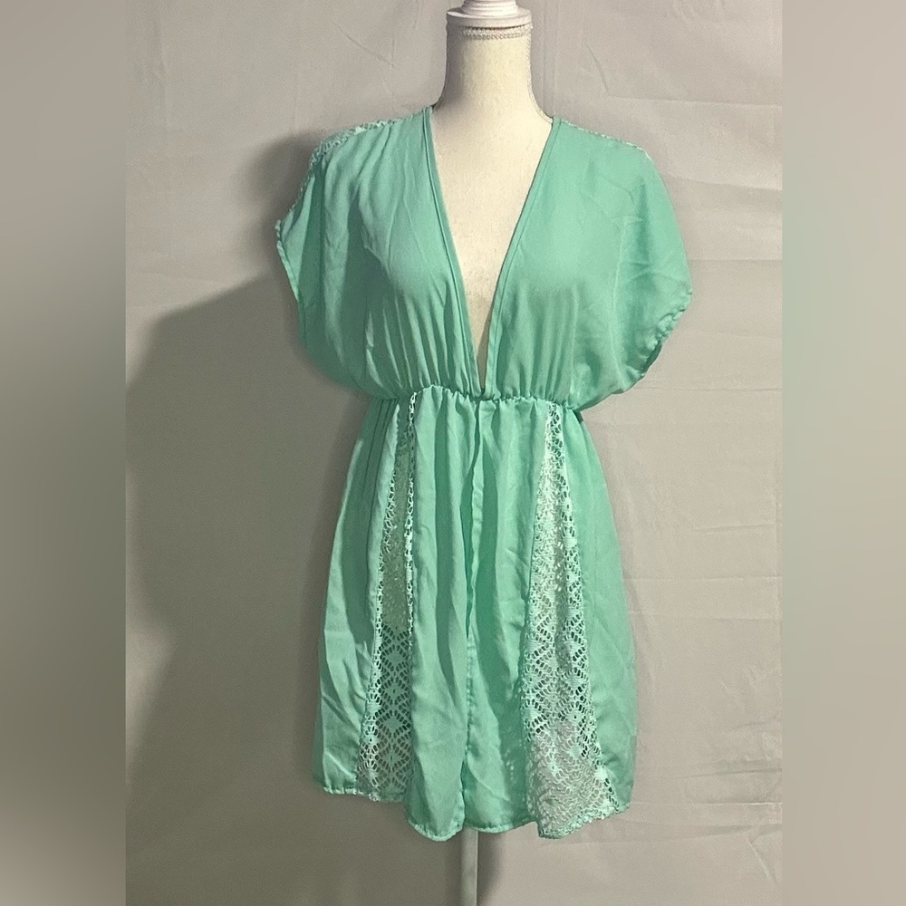 Aqua colored Bathing suit cover up